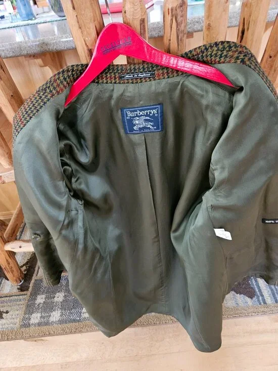 Vintage Burberry Cashmere Plaid Blazer - Picture 4 of 4